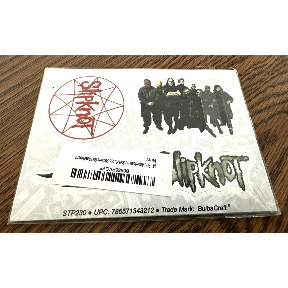Slipknot Vinyl Stickers by BulbaCraft American Metal for Skateboard, Books Goth